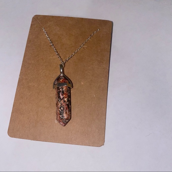 Leopardskin Jasper Real Stone Necklace - Picture 4 of 5